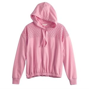 LC Lauren Conrad Lace Detail Hoodie
